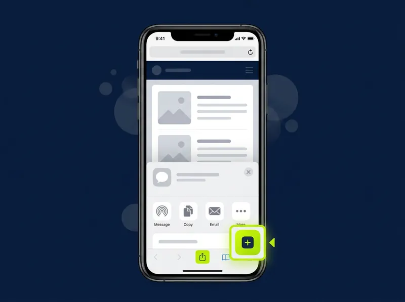 iPhone Safari share menu showing Add to Home Screen option