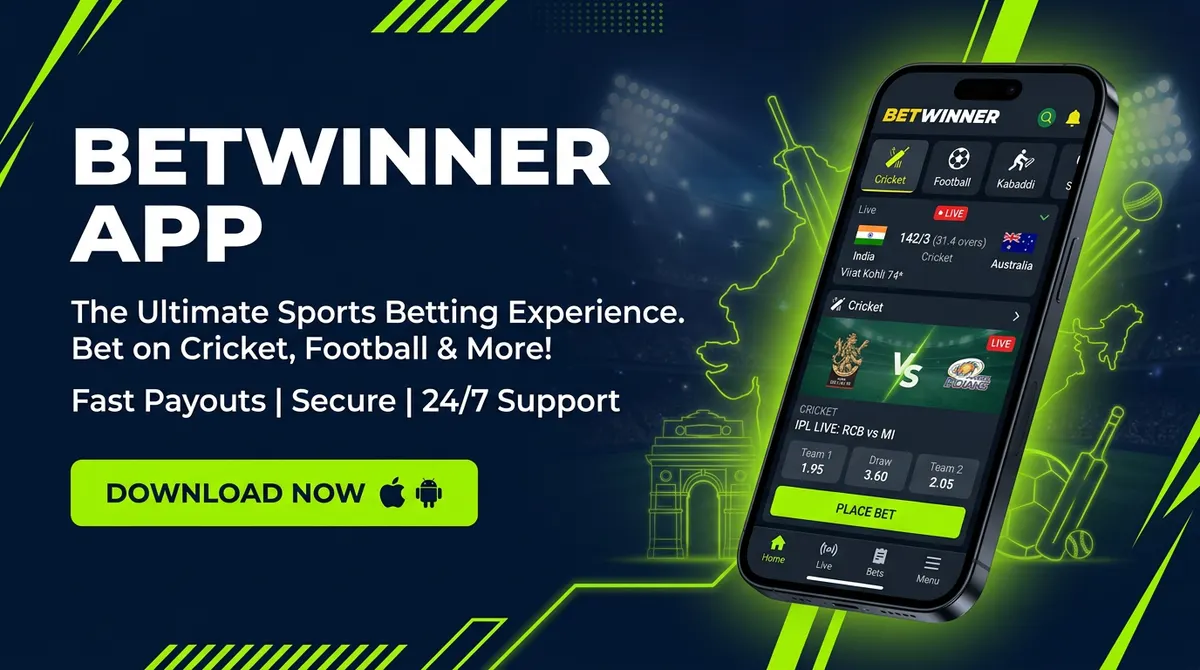 BetWinner mobile app on a smartphone screen